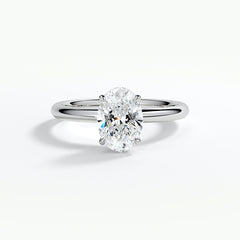 9ct White 1.50ct Oval Brilliant Cut Halo Laboratory Grown Diamond Engagement Ring