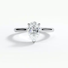 9ct White Gold 1.50ct Pear Cut Halo Laboratory Grown Diamond Engagement Ring