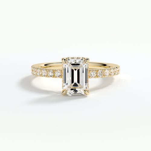 9ct Yellow Gold 1.50ct Emerald Cut Halo Cluster Laboratory Grown Diamond Engagement Ring (Copy) (Copy) (Copy)