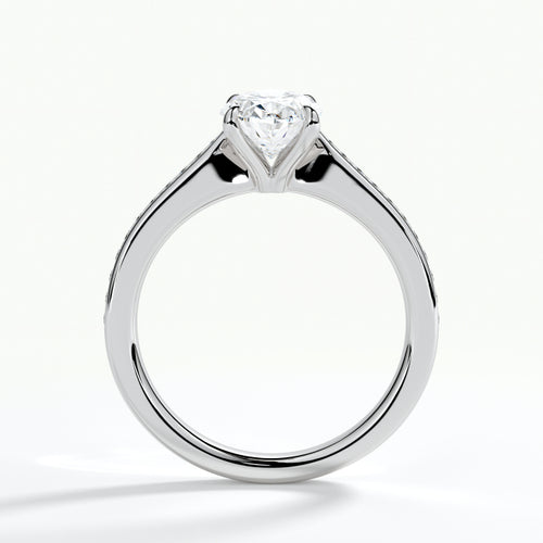 9ct White Gold 1.50ct Oval Brilliant Cut Laboratory Grown Diamond Engagement Ring