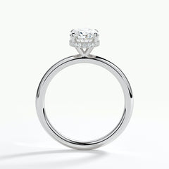 9ct White 1.50ct Oval Brilliant Cut Halo Laboratory Grown Diamond Engagement Ring