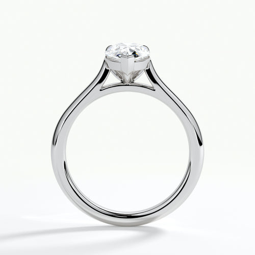 9ct White Gold 1.50ct Pear Cut Halo Laboratory Grown Diamond Engagement Ring