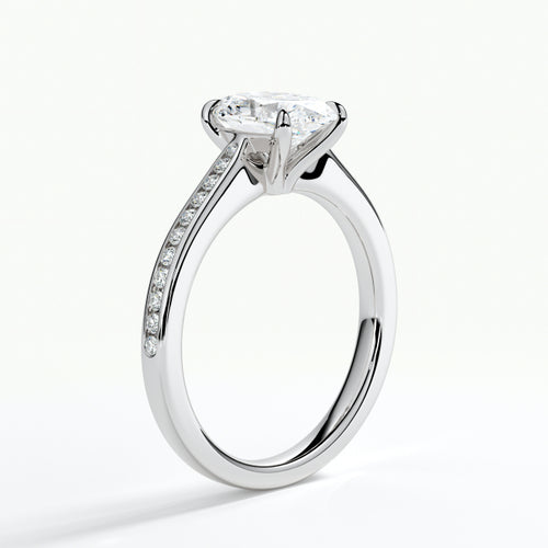 9ct White Gold 1.50ct Oval Brilliant Cut Laboratory Grown Diamond Engagement Ring