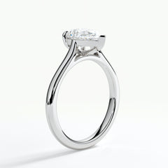 9ct White Gold 1.50ct Pear Cut Halo Laboratory Grown Diamond Engagement Ring