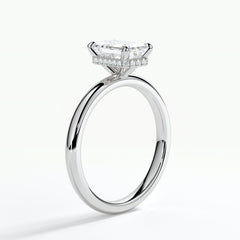 Platinum 1.50ct Emerald Cut Halo Cluster Laboratory Grown Diamond ring