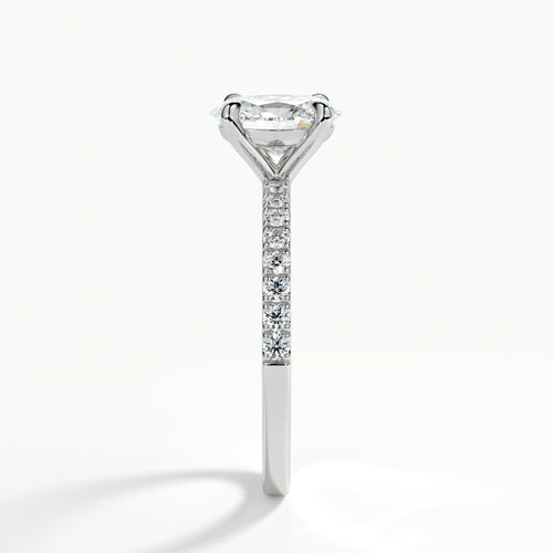 9ct White Gold 1.50ct Oval Brilliant Cut Laboratory Grown Diamond Engagement Ring