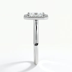 9ct White Gold 1.50ct Emerald Cut Halo Cluster Laboratory Grown Diamond Engagement Ring (Copy)