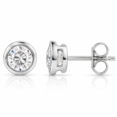 9ct White Gold 1.00ct Round Brilliant Cut Laboratory Diamond Earrings