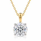 9ct Yellow Gold 1.50ct Round Brilliant Cut Laboratory Diamond Necklace