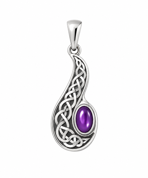 Limited-edition Heritage Collection Paisley Celtic Amethyst Necklace