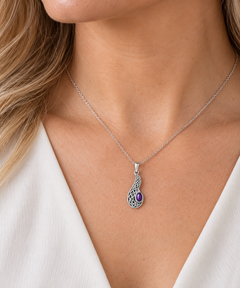 Limited-edition Heritage Collection Paisley Celtic Amethyst Necklace