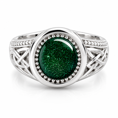 Maci Memories Gents Sterling Silver Celtic Ashes Memorial Ring