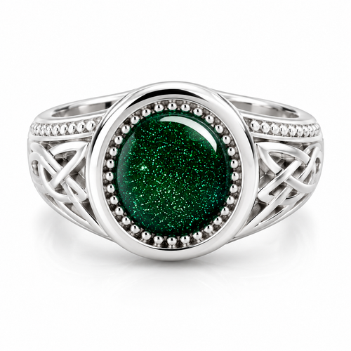 Maci Memories Gents Sterling Silver Celtic Ashes Memorial Ring