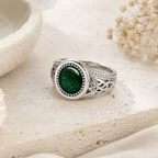 Maci Memories Gents Sterling Silver Celtic Ashes Memorial Ring