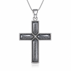 Maci Memories Sterling Silver Ashes Cross And Chain.