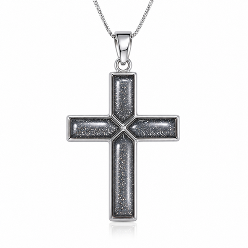 Maci Memories Sterling Silver Ashes Cross And Chain.