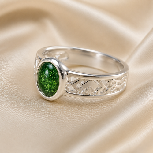 Maci Memories Gents Sterling Silver Celtic Style Ashes Ring