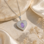 Maci Memories Sterling Silver Zirconium Heart Ashes Pendant & Chain