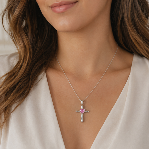 Maci Memories Sterling Silver Ashes Cross And Chain