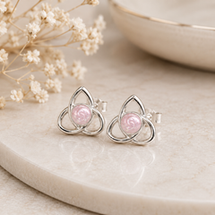 Maci Memories Sterling Silver Celtic Knot Ashes Memorial Earrings