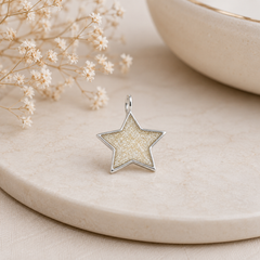 Maci Memories Sterling Silver Star, Ashes Memorial Necklace