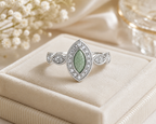 Sterling Silver Ashes and Cubic Zirconia Memorial Ring