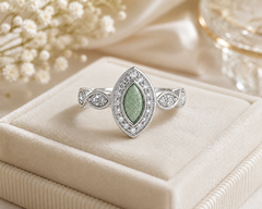 Sterling Silver Ashes and Cubic Zirconia Memorial Ring