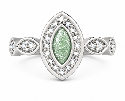 Sterling Silver Ashes and Cubic Zirconia Memorial Ring