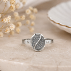 Sterling Silver Ladies Ashes Memorial Ring