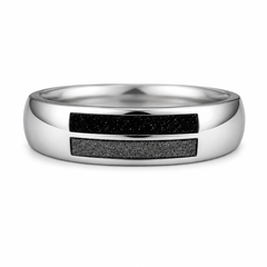 Sterling Silver Gents Ashes Memorial Ring