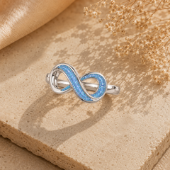 Sterling Silver Ashes Memorial Infinity Ring