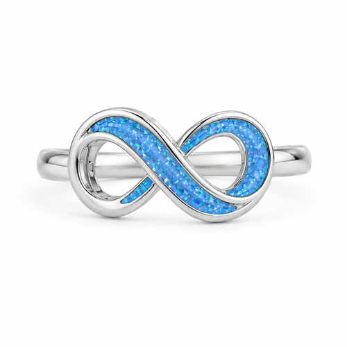 Sterling Silver Ashes Memorial Infinity Ring