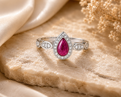 Sterling Silver Ashes and Cubic Zirconia Memorial Ring