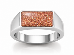 9ct White Gold Gents Ashes Memorial Ring