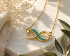 9ct Yellow Gold Ashes Memorial Infinity Necklace