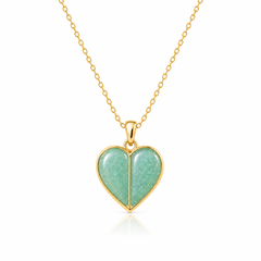 9ct Yellow Gold Duel Heart Ashes Pendant