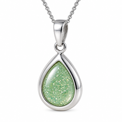 Maci Memories Sterling Silver Tear Drop Ashes Memorial Necklace - Choose your Gem Colour (Copy)