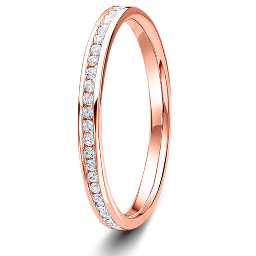 0.25ct 9ct gold Diamond Channel Set Wedding Ring