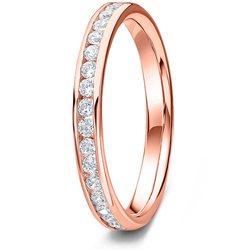 0.33ct 9ct Gold Diamond Channel Set Wedding Ring