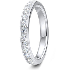 0.75ct 9ct gold Diamond Channel Set Wedding Ring