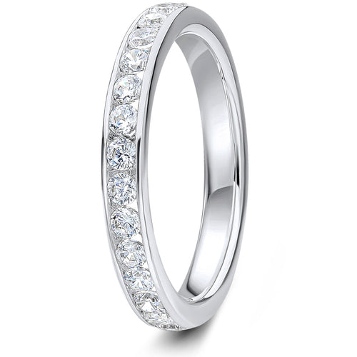 0.75ct 9ct gold Diamond Channel Set Wedding Ring