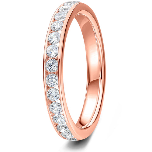 0.75ct 9ct gold Diamond Channel Set Wedding Ring