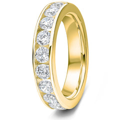 1.25ct 9ct gold Diamond Channel Set Wedding Ring