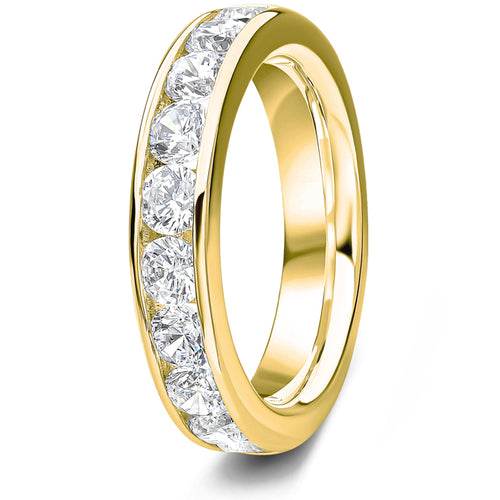 1.50ct 9ct gold Diamond Channel Set Wedding Ring