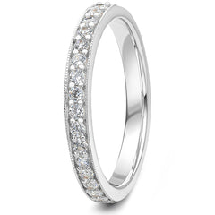 0.33ct 9ct gold Diamond Milgrain Channel Set Wedding Ring