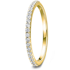 0.20ct 9ct Gold Diamond Mini Claw Set Wedding Ring