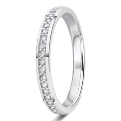 0.20ct 9ct gold Diamond Beaded Channel Set Wedding Ring