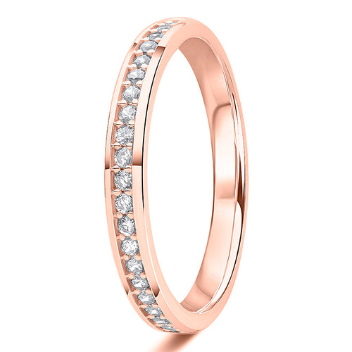 0.20ct 9ct gold Diamond Beaded Channel Set Wedding Ring