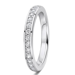 0.33ct 9ct gold Diamond Beaded Channel Set Wedding Ring