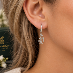 Limited-edition Heritage Collection Paisley Heather Drop Earrings